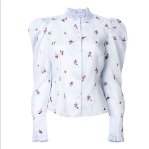ISABEL MARANT Utah Floral-Embroidered Voile Blouse